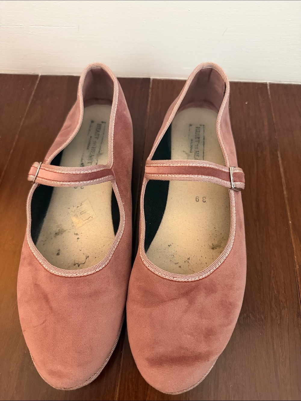 Florence brand Heart to Heart Women’s Dusty Rose Mary Jane Flats with Strap